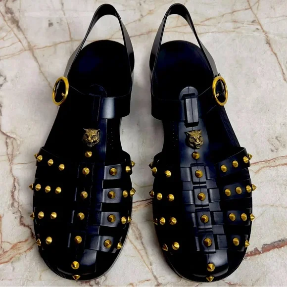 Gucci | Shoes | Gucci Tiger Mens Jelly Gladiator Sandals 